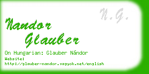 nandor glauber business card