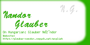 nandor glauber business card